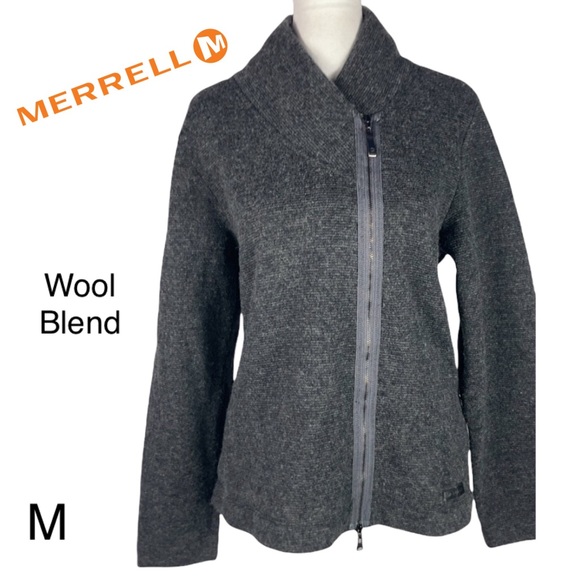 Merrell Women's Wool Blend Cardigan Sweater size M - Picture 1 of 13